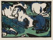 Franz Marc Horses Resting oil painting